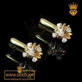 Buy 14k gold earrings for women armenian gold fashion jewelry где купить золотые серьги с драгоценными камнями недорого Серьги (5)